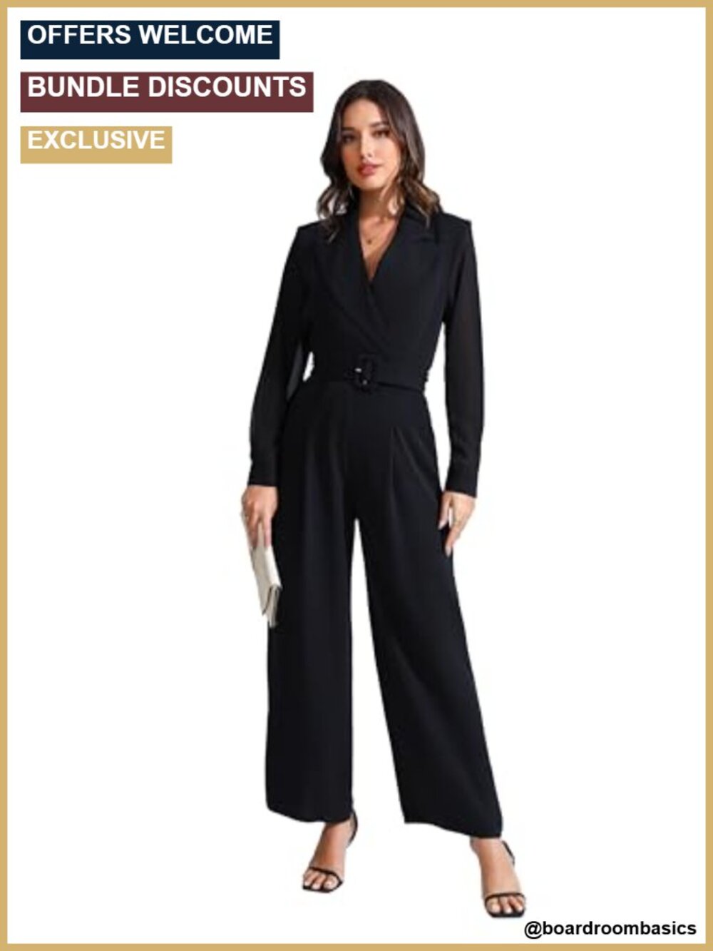 Dressy Jumpsuits for Women Long Sleeve Formal Pantsuit